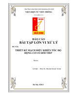 Thiết kế mạch điều khiển tốc độ động cơ có hồi tiếp