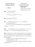 tuyển sinh vào lớp 10 thpt trường thcs thiệu toán