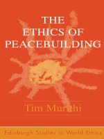 edinburgh university press the ethics of peacebuilding mar 2009