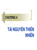 bài giảng môi trường đại cương chương 4 tài nguyên thiên nhiên