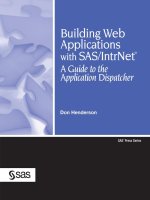 building web applications with sasintrnet® a guide to the application dispatcher