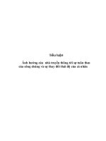 Tiểu luận: Ảnh hưởng của nhà truyền thông tới sự tuân theo của công chúng và sự thay đổi thái độ của cá nhân