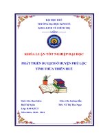 phát triển dl ở huyện phú lộc, tỉnh thừa thiên huế