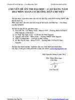 Chuyên đề ôn thi đại học môn toán năm 2014 hay nhất