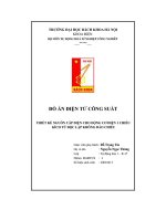 Đồ án thiết kế nguồn cấp điện cho đông cơ điện một chiều