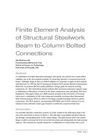 finite element analysis of structural steelwork beam to column bolted connections 2001