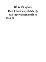 Đồ án thiết kế nhà máy tinh luyện dầu thực   vật năng suất 50 m3 ngày   luận văn, đồ án, đề tà