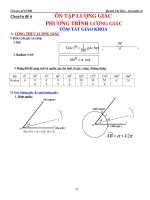 ÔN THI ĐẠI HỌC CHUYÊN ĐỀ 6 ÔN TẬP LƯỢNG GIÁC ,PHƯƠNG TRÌNH LƯỢNG GIÁC