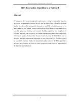 RSA Encryption Algorithm in a Nut Shell