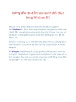 Hướng dẫn tạo điểm sao lưu và khôi phục trong windows 8.1