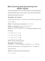 Một số phương pháp giải phương trình nghiệm nguyên