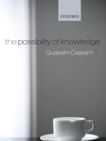 the possibility of knowledge may 2007