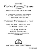 faraday michael - on the various forces of nature
