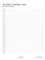 60 toefl vocabulary tests words by meaning 600 Words by Meaning