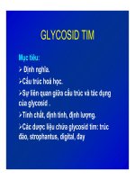Bài giảng Glycosid tim