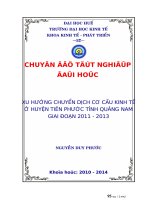 xu hướng chuyển dịch cơ cấu kinh tế ở huyện tiên phước tỉnh quảng nam  giai đoạn 2011-2013