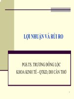 Bài giảng tài chính doanh nghiệp chương 3   PGS TS  trương đông lộc