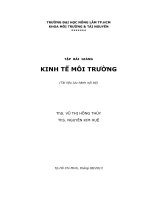 Bài giảng kinh tế môi trường