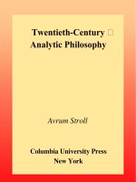 columbia university press twentieth-century analytic philosophy jul 2000