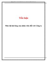 Khảo sát mức độ hài lòng của nhân viên đối với công ty