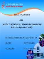 Nghiên cứu hệ thống phát hiện và ngăn chặn xâm nhập IDS IPS cho mạng doanh nghiệp