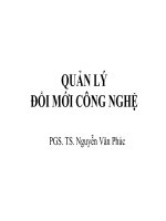 Bài giảng quản lý đổi mới công nghệ chương 4