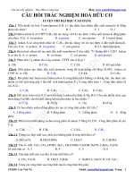 Bài tập trắc nghiệm hóa hữu cơ hay nhất