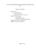 Đề tài SKKN năm 2014 một số biện pháp phát triển hình thành nhân cách trẻ