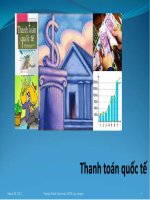 Bài giảng Cán cân thanh toán quốc tế: Phần 1 tổng quan về thanh toán quốc tế