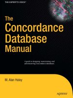 the concordance database manual
