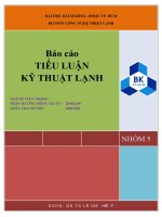 tiểu luận kỹ thuật điện lạnh