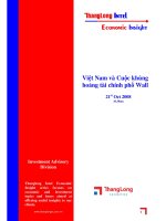 Việt nam và cuộc khủng hoảng tài chính phố Wall