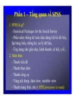 bài giảng spss - phần 1 tổng quan về spss