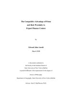 the competitive advantage of firms and their proximity to export finance centers