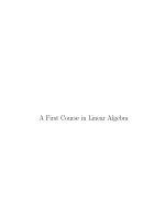 A first course in linear algebra