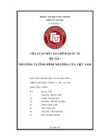 TIểu luận tài chính quốc tế: Nợ công và tình hình nợ công của Việt Nam