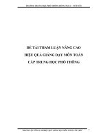 Tiểu luận về phương pháp giải toán phương trình, bất phương trình logarit