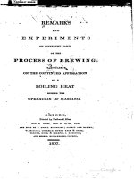 kidd - 1808 - remarks and experiments on the different parts of brewing