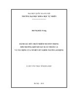 ĐÁNH GIÁ MỨC ĐỘ Ô NHIỄM NICOTIN TRONG MÔI TRƯỜNG KHÍ NƠI SẢN XUẤT THUỐC LÁ VÀ TÁC ĐỘNG CỦA NÓ ĐẾN SỨC KHỎE NGƯỜI LAO ĐỘNG