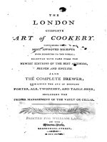 anon - 17-- -london complete art of cookery; also the complete brewer explaining the art of brewing porter, ale, twopenny, and table-beer