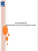 Kế hoạch Marketing mảng sản phẩm IT và giải trí số