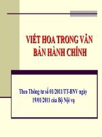 Viết hoa trong văn bản hành chính