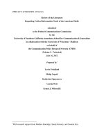 Review of the Literature Regarding Critical Information Needs of the American Public