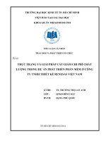 Tiểu luận Thay đổi và phát triển tổ chức: Thực trạng và giải pháp cắt giảm chi phí chất lượng trong dự án phát triển phần mềm ở công ty TNHH thiết kế Renesas Việt Nam