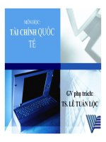Bài giảng tài chính quốc tế chương 4   TS  lê tuấn lộc