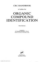 rappoport - crc handbook of tables for organic compound identification 3e (crc, 1967)