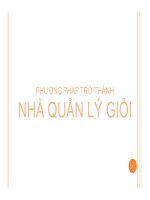 Thuyết trình: Phương pháp trở thành nhà quản lý giỏi