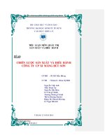 Tiểu luận quản trị điều hành: Chiến lược sản xuất và điều hành công ty cổ phần xi măng Bút Sơn
