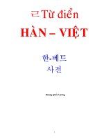 TỪ ĐIỂN HÀN VIỆT