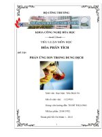 PHẢN ỨNG ION TRONG DUNG DỊCH